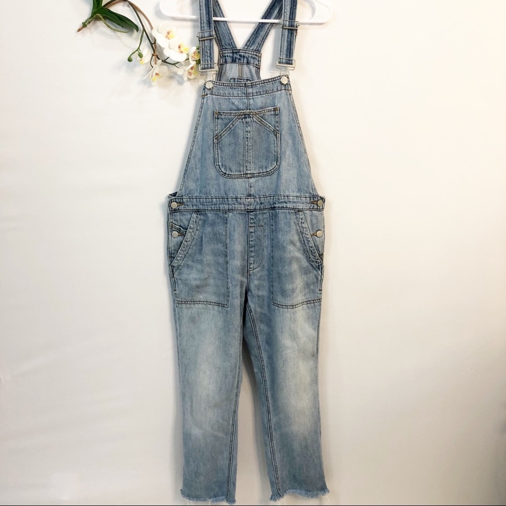 GAP OVERALLS VINTAGE STYLE DISTRESSED CROPPED